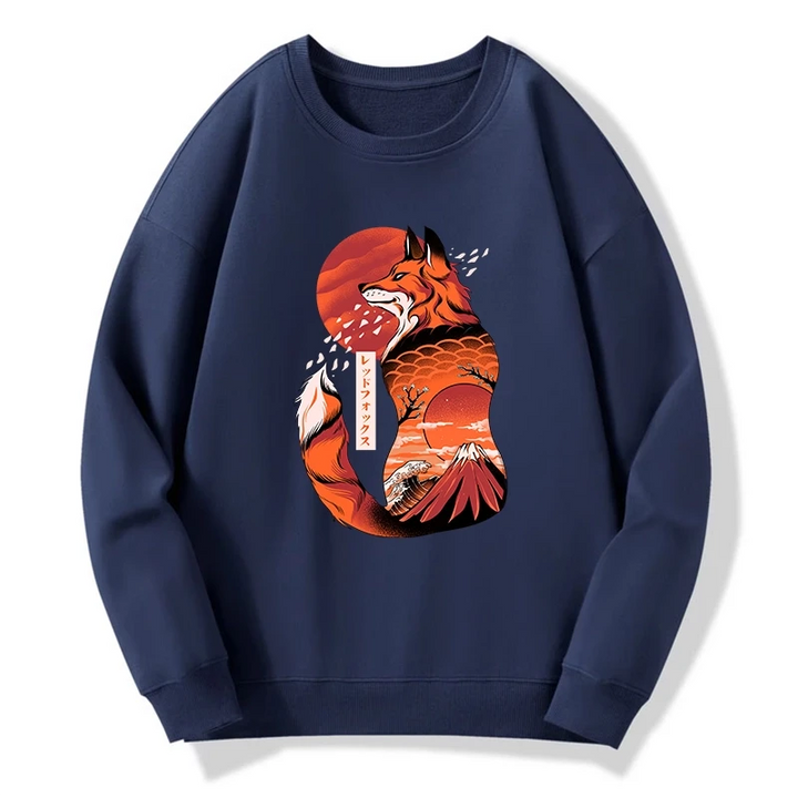 Japanese Fox KitsuneTattoo Sweatshirt