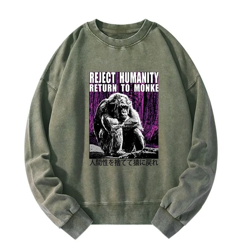 Reject Humanity Return To Monkey Japan Washed Sweatshirt