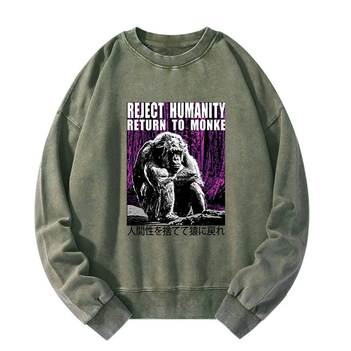 Reject Humanity Return To Monkey Japan Washed Sweatshirt