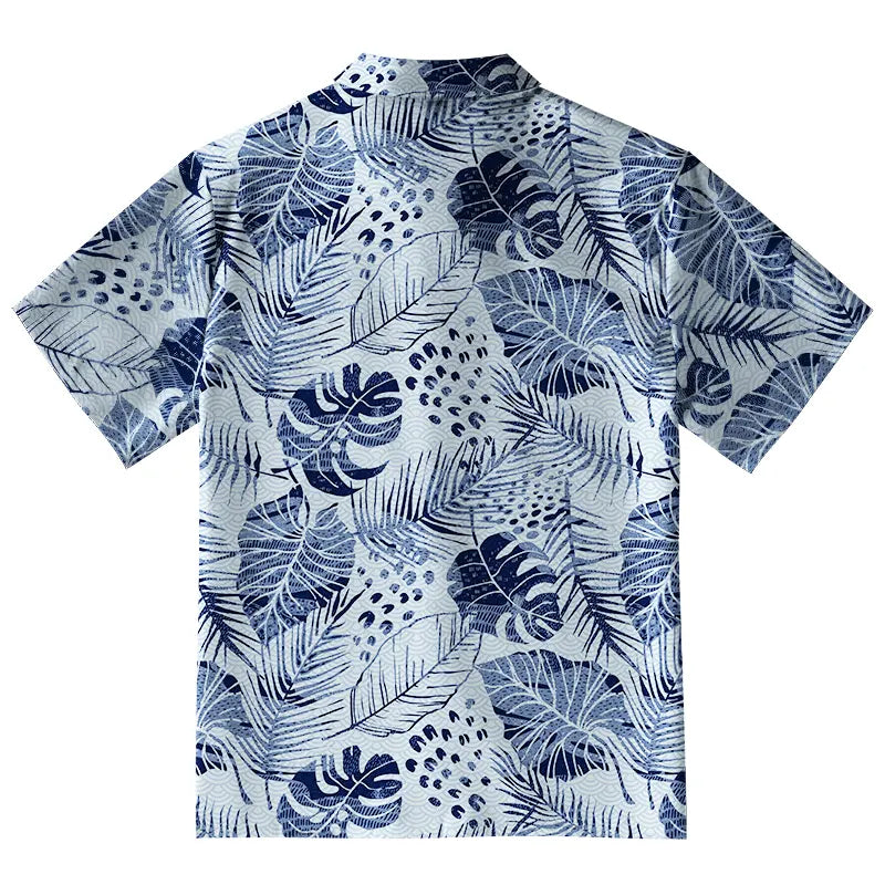 Muted Jungle Leaf Aloha Hawaiian Shirt