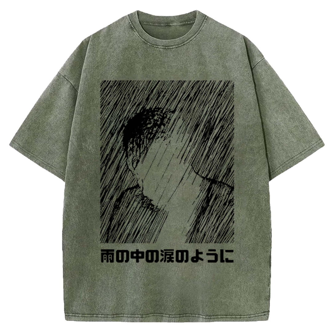 Tears In The Rain Washed Crew Neck T-shirt