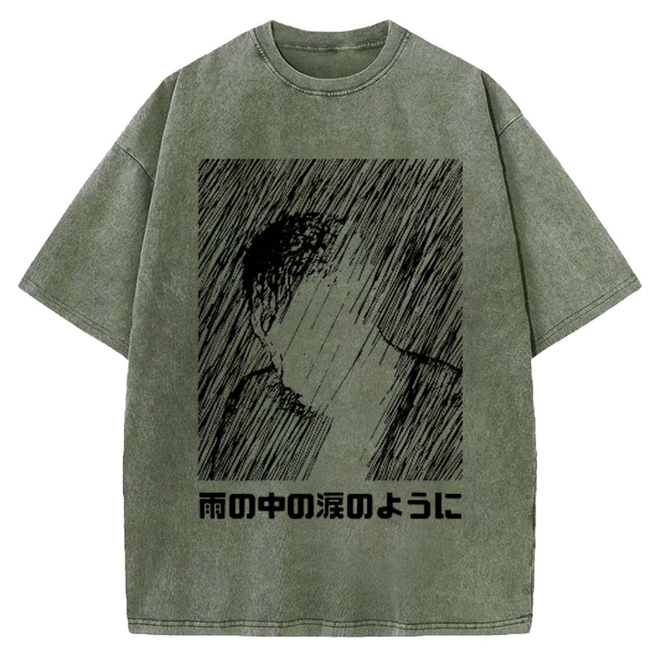 Tears In The Rain Washed Crew Neck T-shirt