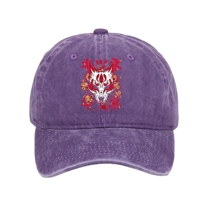 Japanese Kitsune Mask Washed Cap