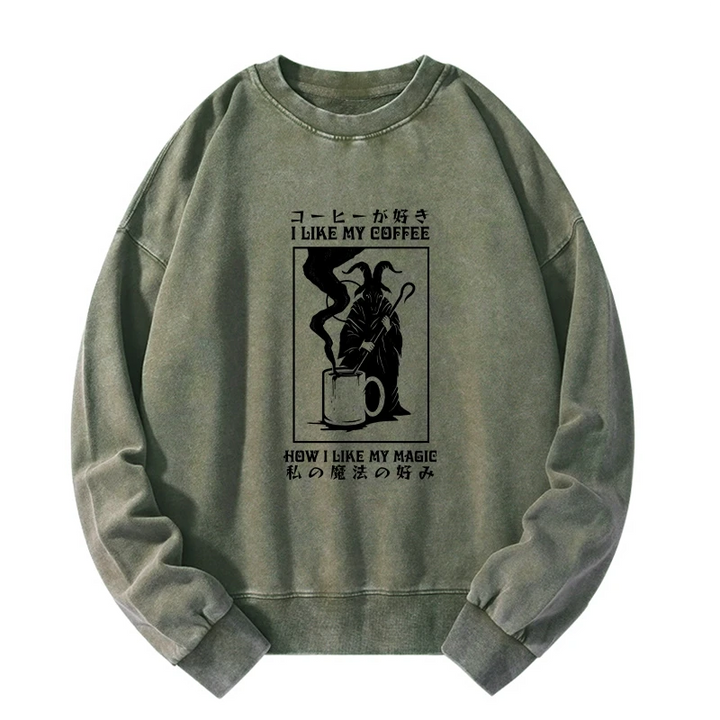 I Like My Coffee Washed Sweatshirt