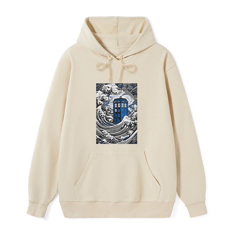 The Great Wave Off Tardis Classic Hoodie