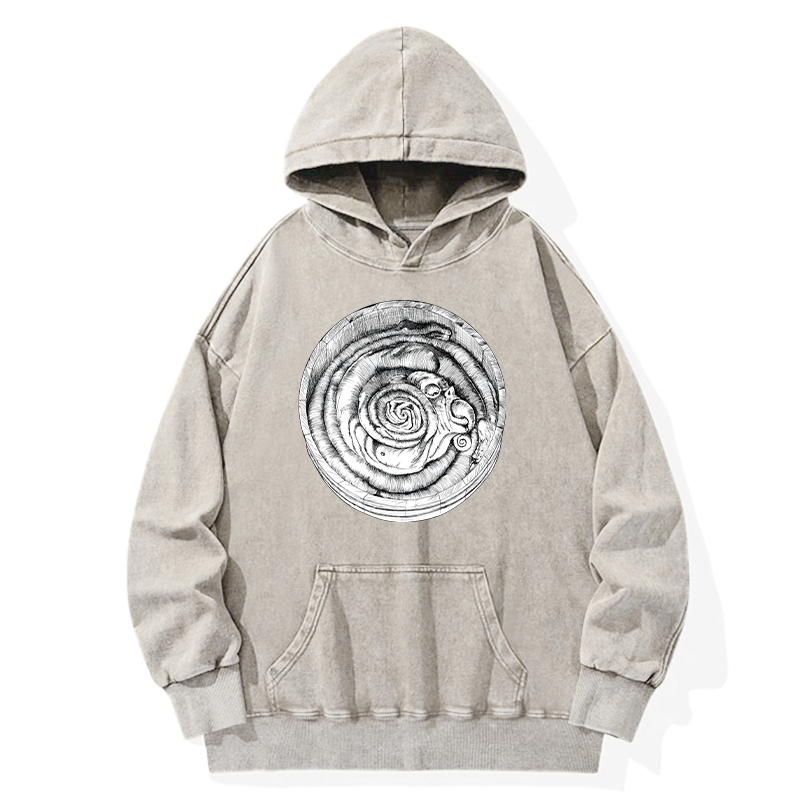 Uzumaki Manga Horror Washed Hoodie