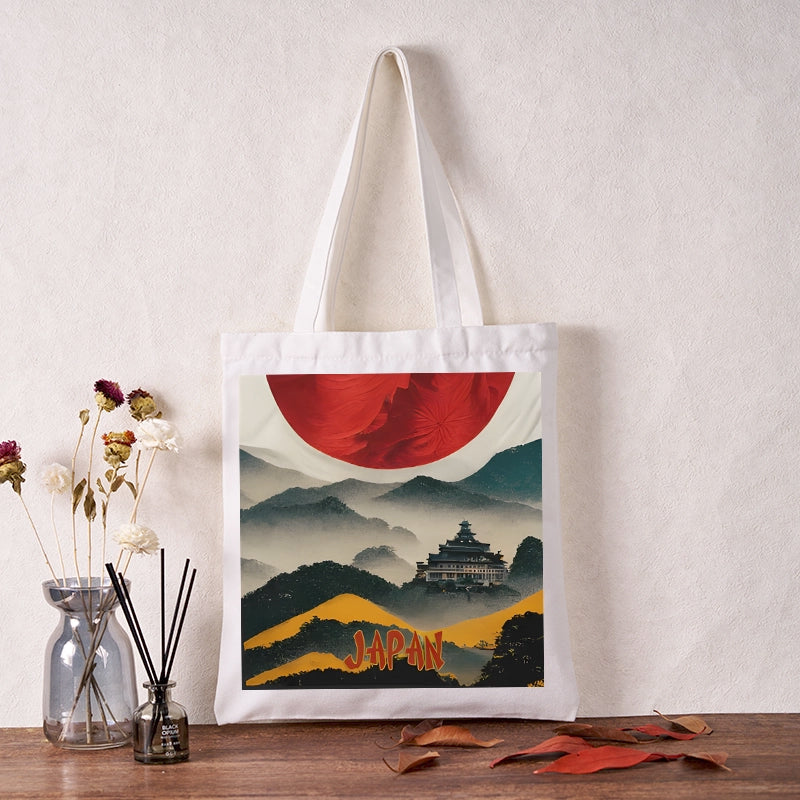 Japanese Mountain Scenery Tote Bag