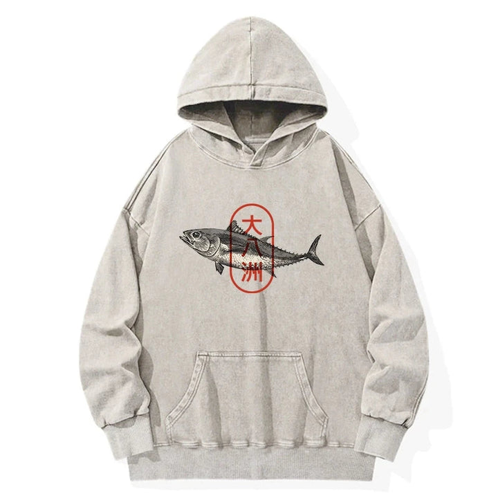 Sushi Fish Washed Hoodie