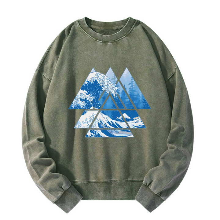 The Great Wave Washed Sweatshirt