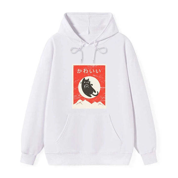 Cute Black Cat Japanese Classic Hoodie