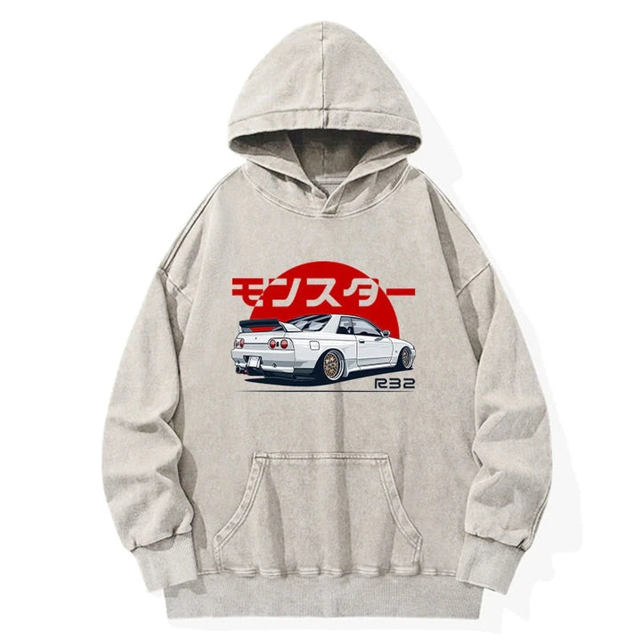 Monster. Skyline R32 GTR Washed Hoodie