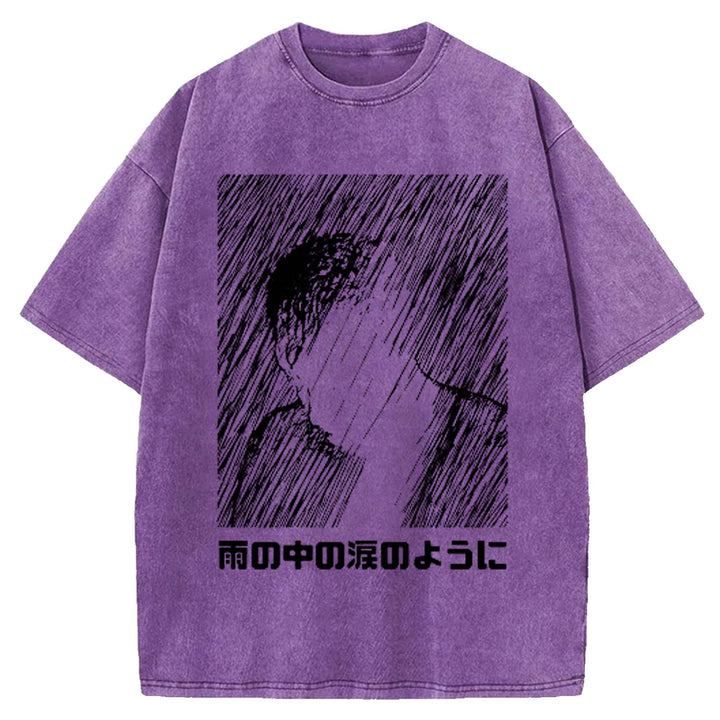 Tears In The Rain Washed Crew Neck T-shirt