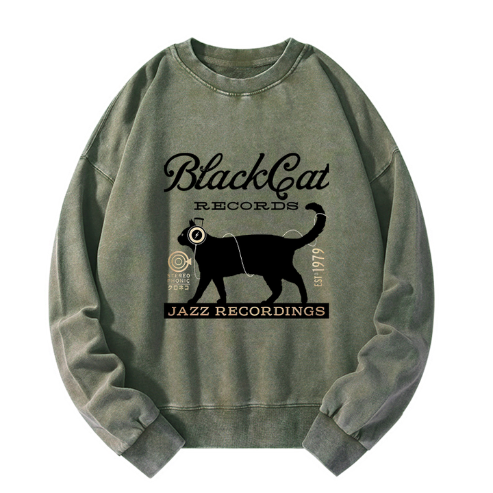Black Cat Japan Washed Sweatshirt