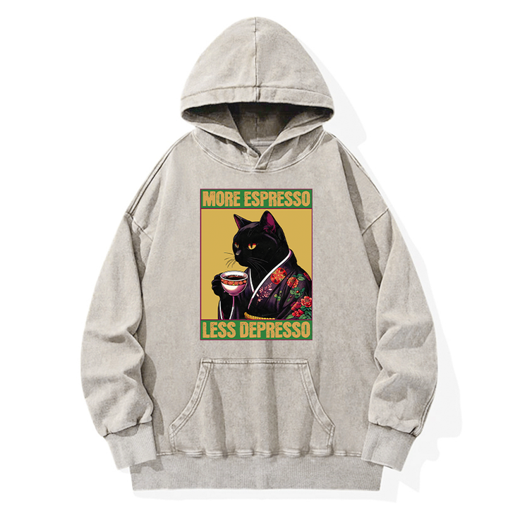 Up Caffeine Down Depression Washed Hoodie