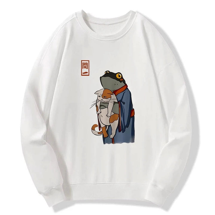 The Frog Holds The Cat Sweatshirt