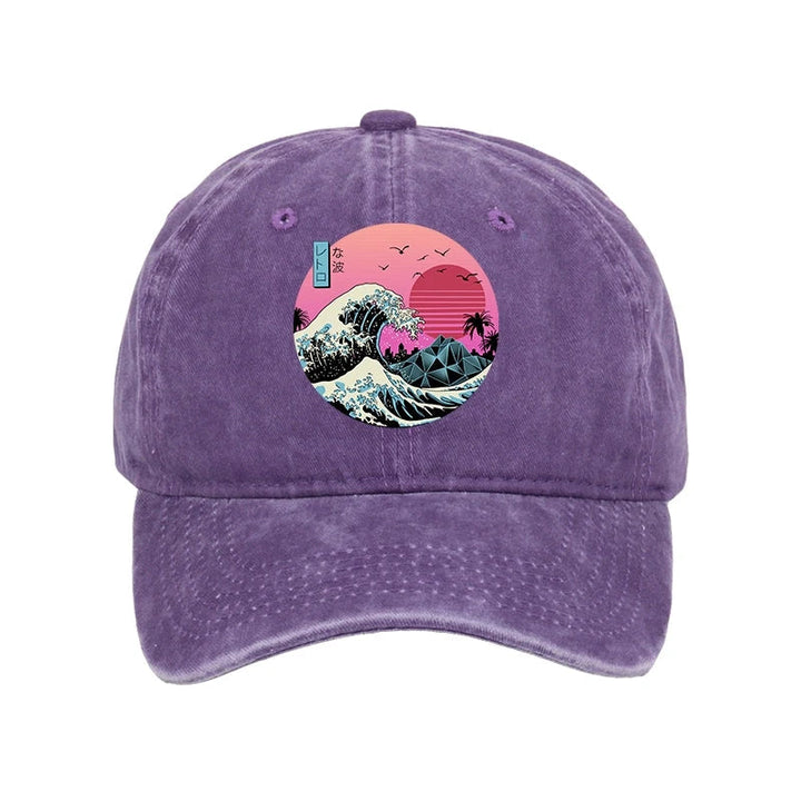 Japanese The Great Retro Wave Washed Cap