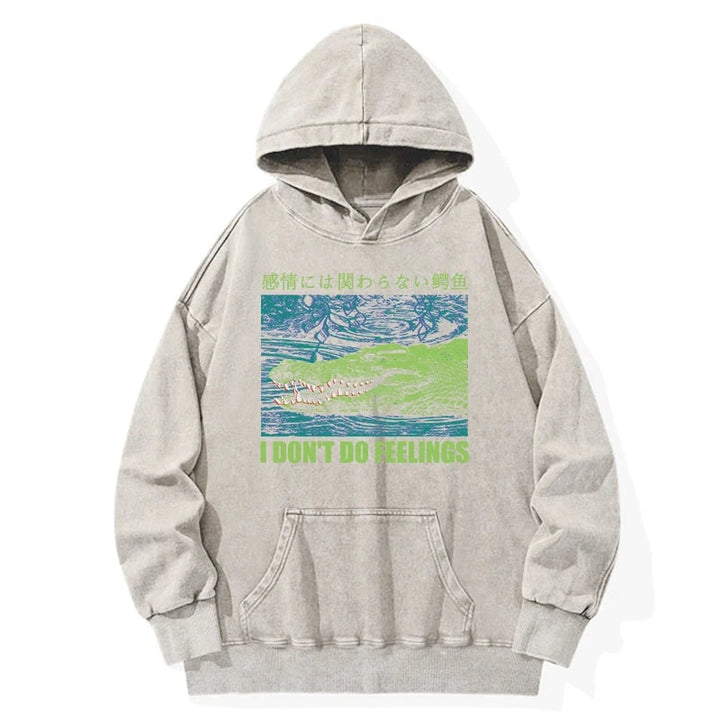 An Emotionless Crocodile Washed Hoodie