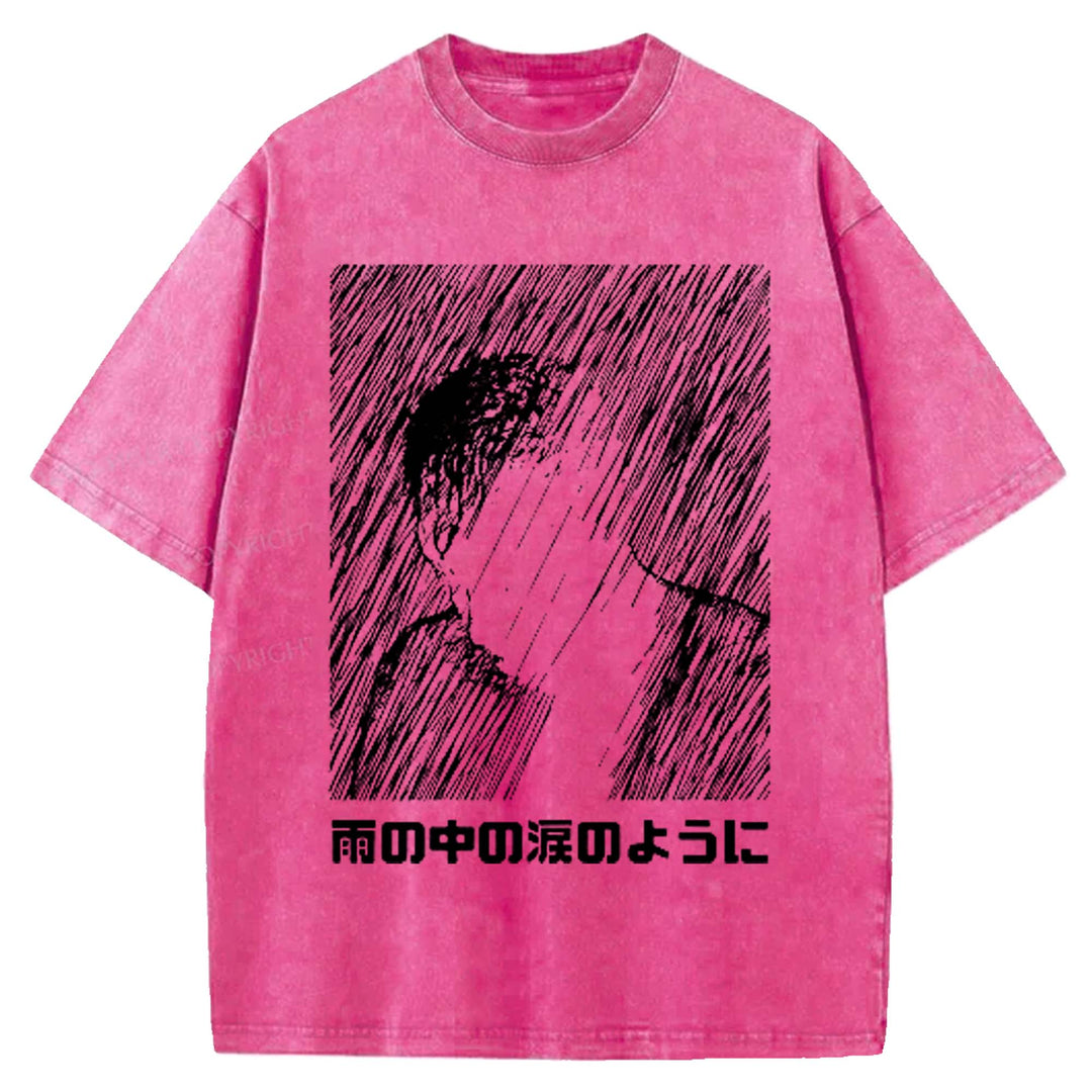 Tears In The Rain Washed Crew Neck T-shirt