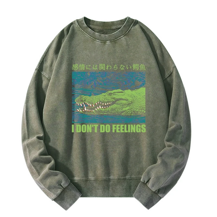 An Emotionless Crocodile Washed Sweatshirt