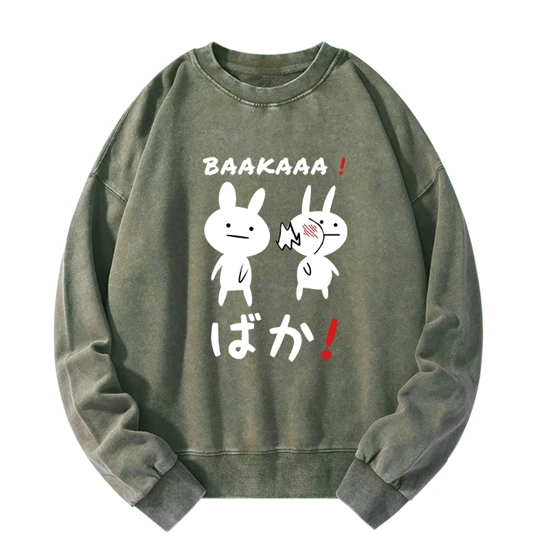 Anime Baka Manga Slap Washed Sweatshirt