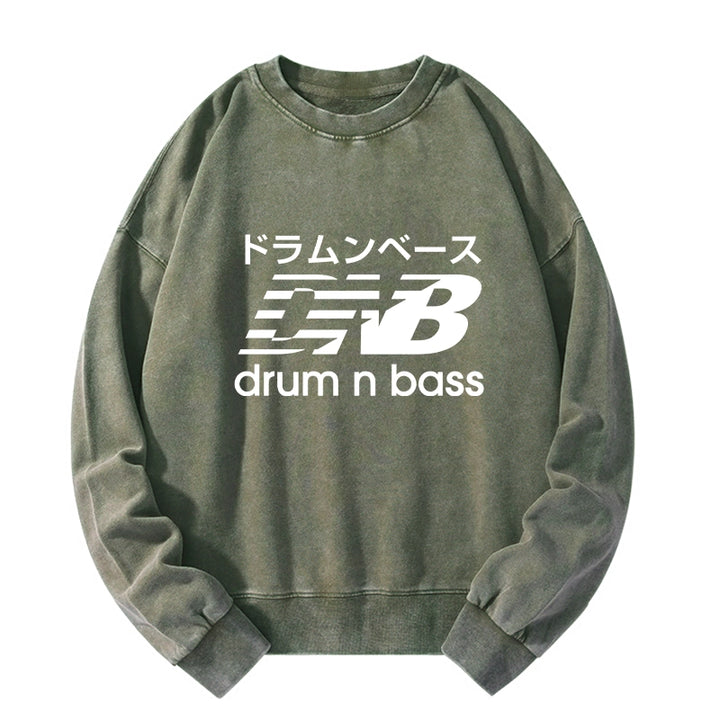 Japanese Drum And Bass Washed Sweatshirt