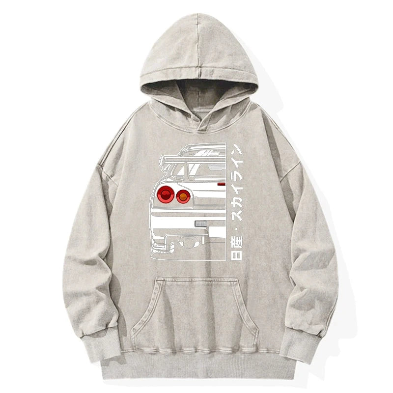 Nissan Skyline GTR R34 Washed Hoodie
