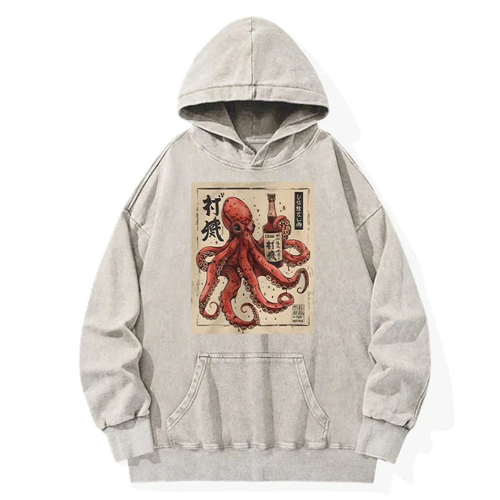 Osaka Sak¨¦ Octopus Washed Hoodie