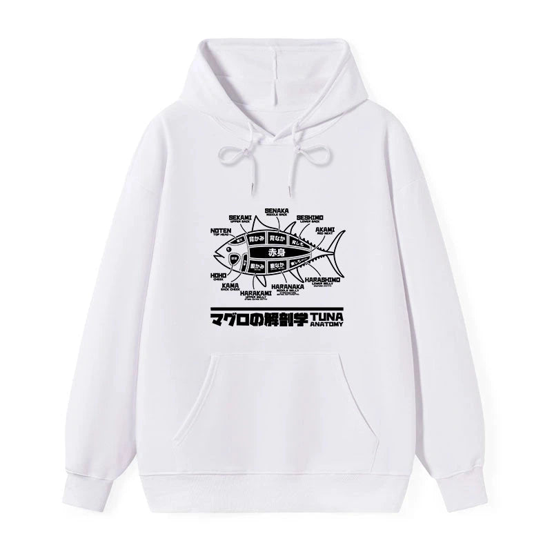 Tuna Dissection Map Japanese Classic Hoodie