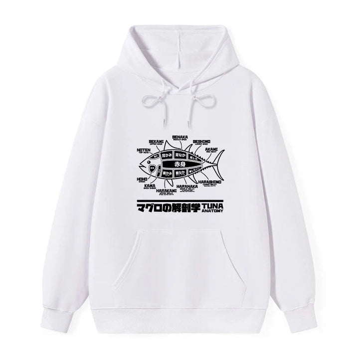 Tuna Dissection Map Japanese Classic Hoodie