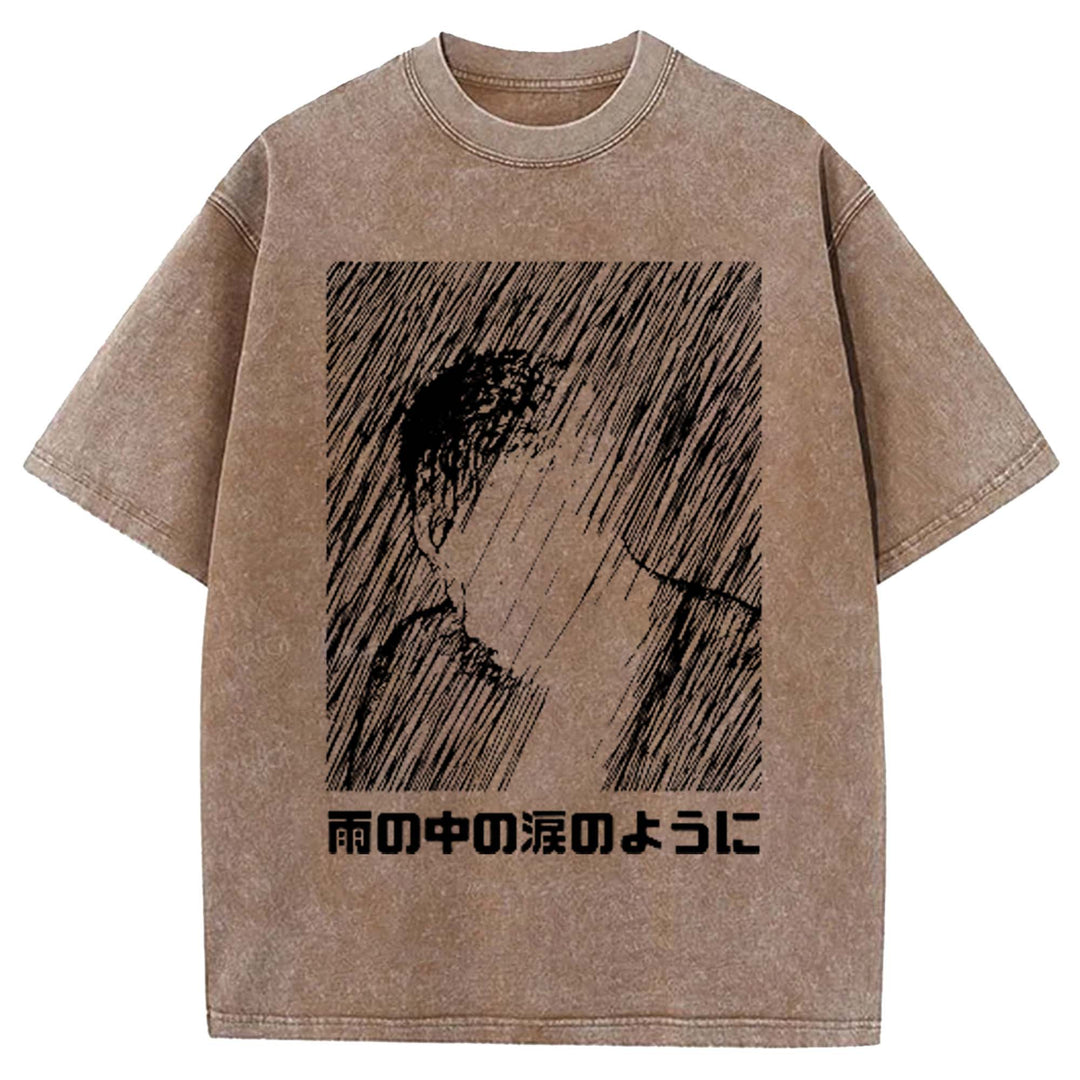 Tears In The Rain Washed Crew Neck T-shirt