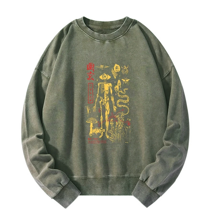 Spooky Ghost Japanese Washed Sweatshirt