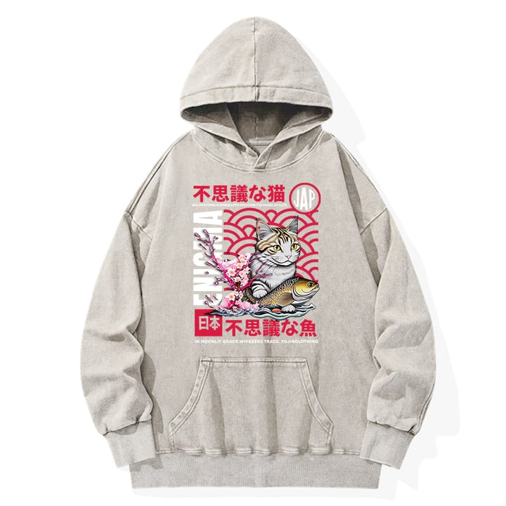 Magic Of Cats Sakura Washed Hoodie
