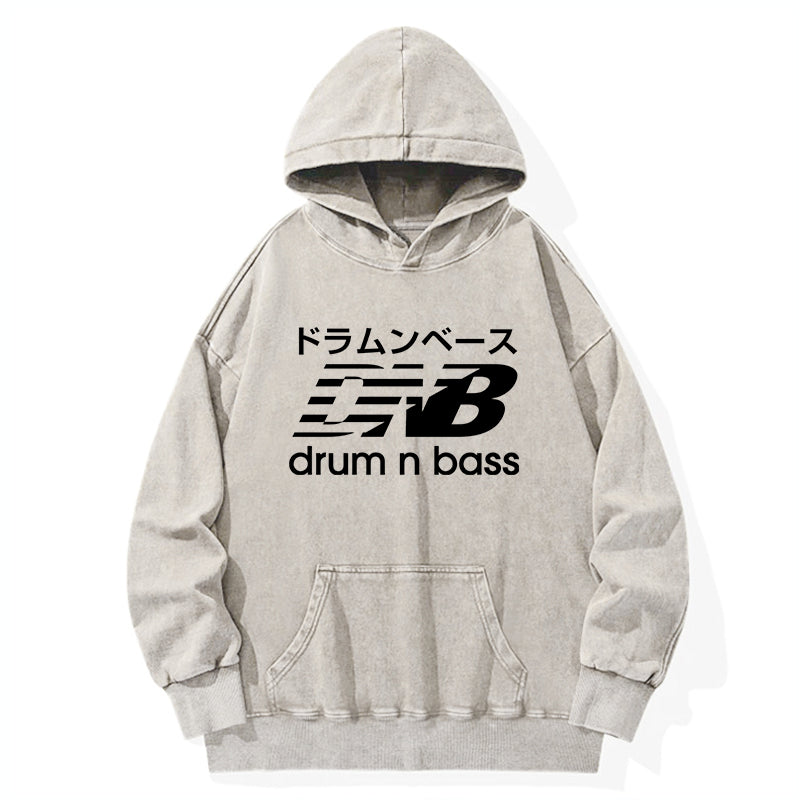 Japanese Drum And Bass Washed Hoodie