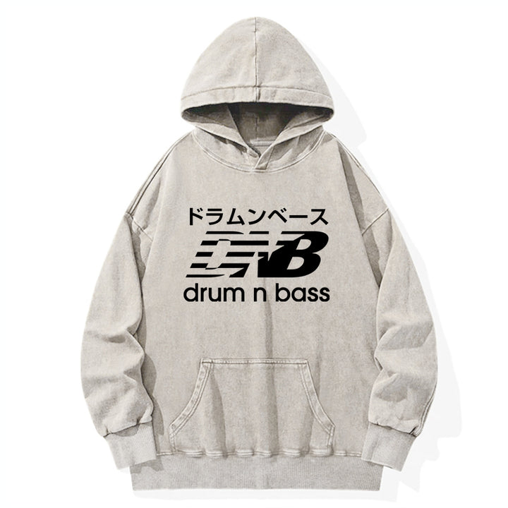 Japanese Drum And Bass Washed Hoodie