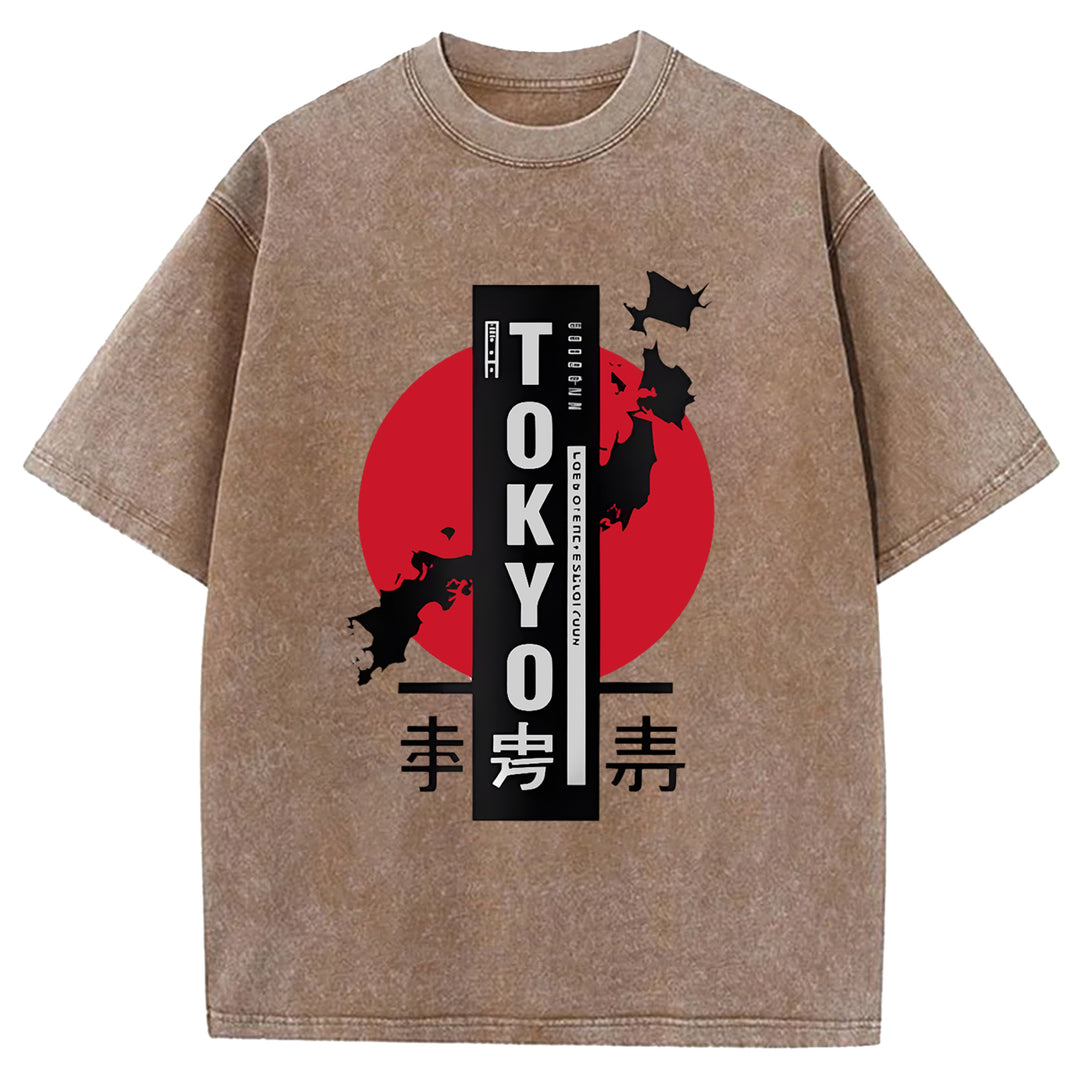 Tokyo Sufuji Washed Crew Neck T-Shirt