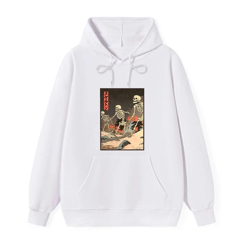 Japanese Rising Skeletons Classic Hoodie