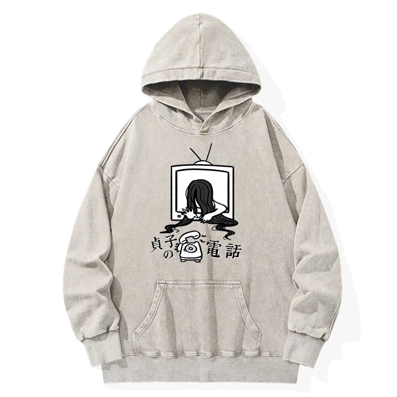 The Ring Sadako Washed Hoodie