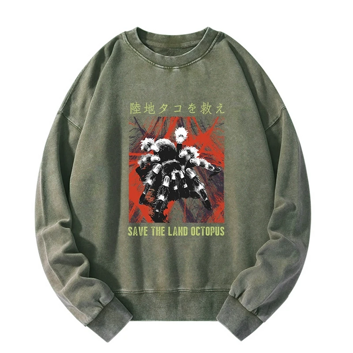 Real Scary Spiders Washed Sweatshirt