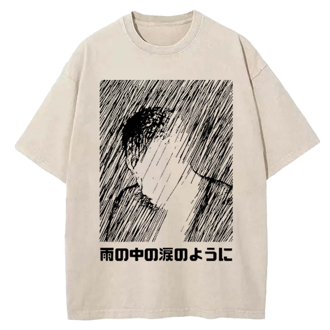 Tears In The Rain Washed Crew Neck T-shirt