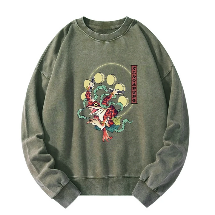 Frog Monster Japanese Washed Sweatshirt