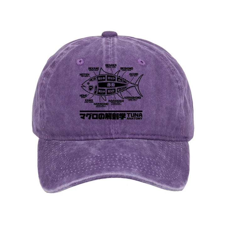 Tuna Dissection Map Japanese Washed Cap