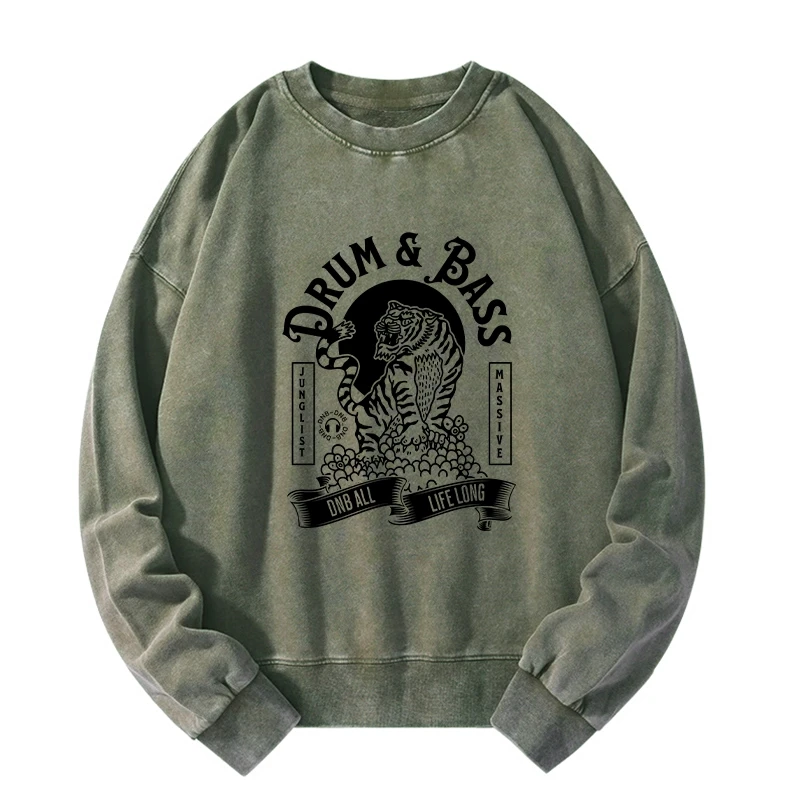 Drum & Bass Tiger Washed Sweatshirt