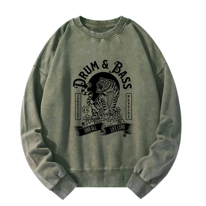 Drum & Bass Tiger Washed Sweatshirt