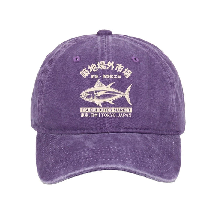 Japan Tsukiji Fish Market Washed Cap