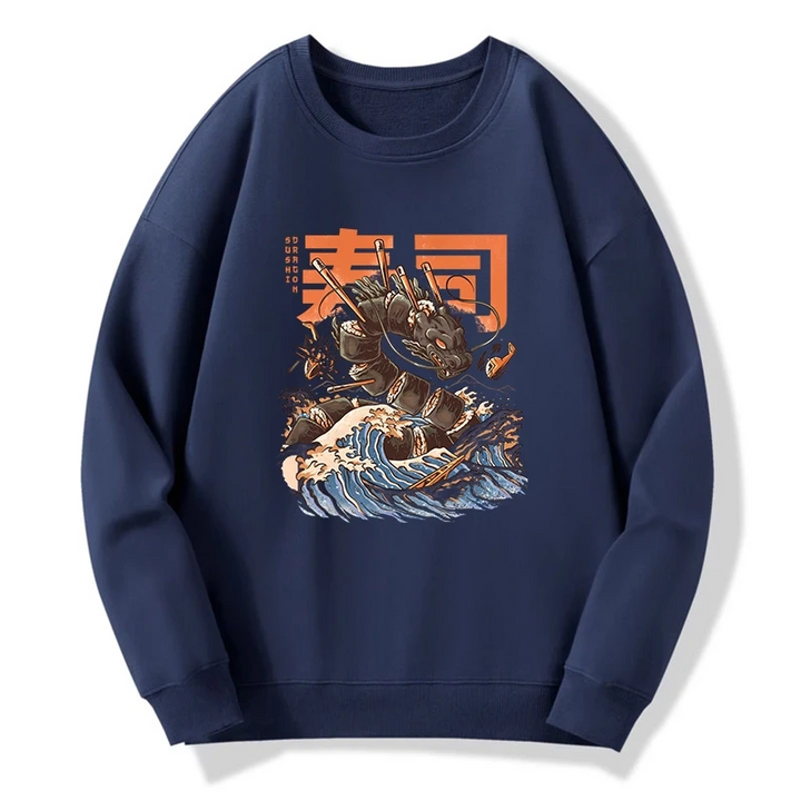 The Great Sushi Dragon Wave Sweatshirt