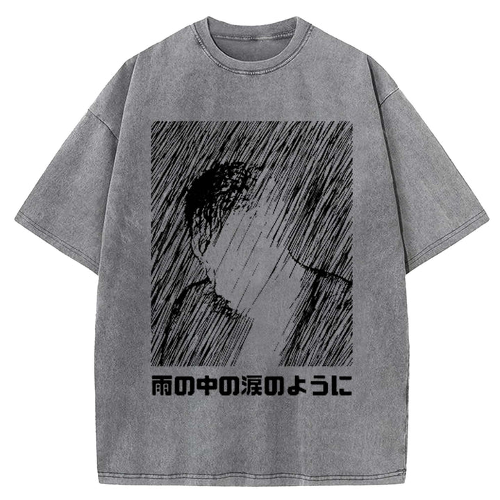 Tears In The Rain Washed Crew Neck T-shirt