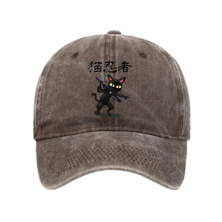 Ninja Cat Washed Cap