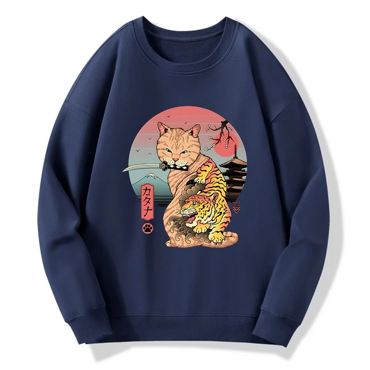 Katana Cat Tattoo Sweatshirt