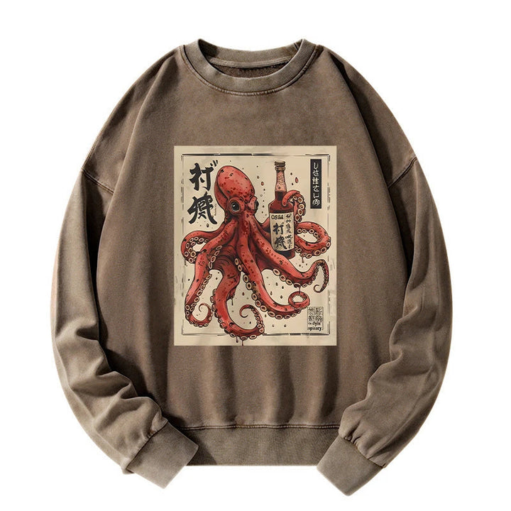 Osaka Sak¨¦ Octopus Washed Sweatshirt
