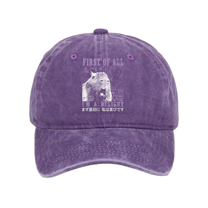 First Of All I'm A Delight Washed Cap